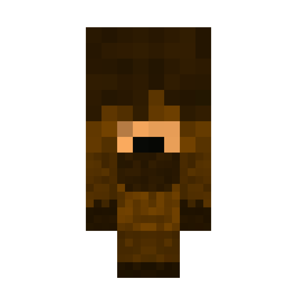 Blue bear Minecraft character with blue and whtie shirt standing and staring to the left.